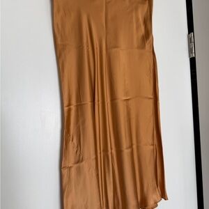 Wilfred Satin Maxi Skirt in Tan